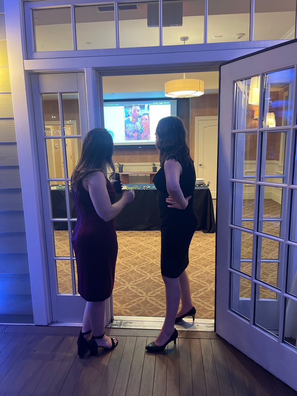 Wedding reception with TacBoard live display