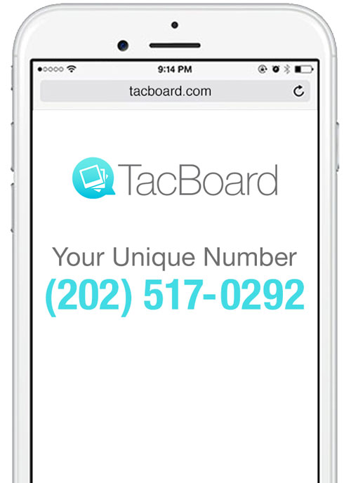 TacBoard Receive Phone Number