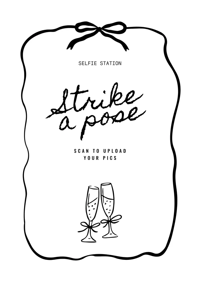 Free wedding QR code sign design 1
