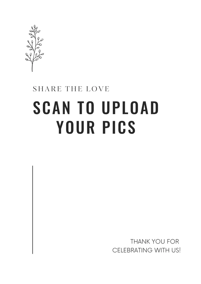 Free wedding QR code sign design 5