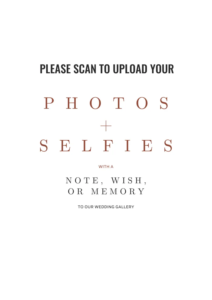 Free wedding QR code sign design 6