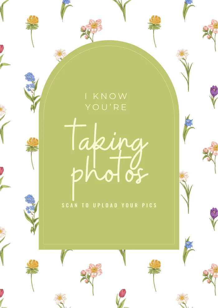 Free wedding QR code sign design 8