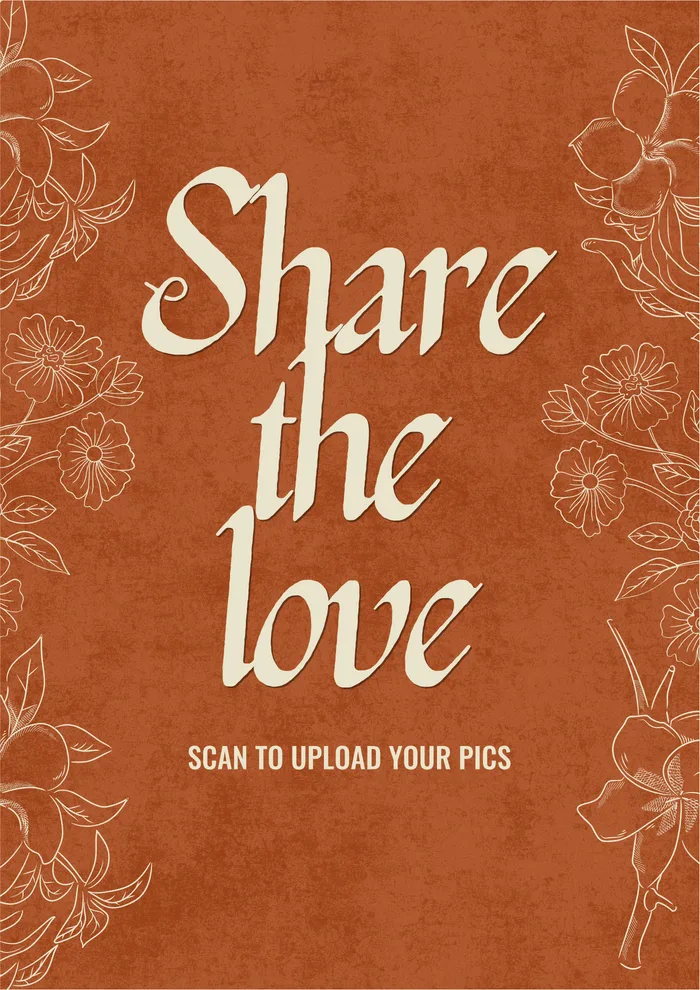 Free wedding QR code sign design 12